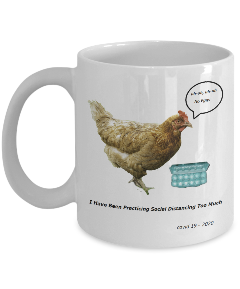 Keepsake coffee mug to remember the pandemic years with all the required social distancing.