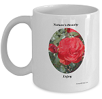 Bright Red Roses Coffee mugs. A Red Roses mug is a great gift on ( valentine's day, anniversary, birthday ) to one whom you want to express your love too.