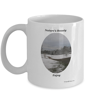 Nature Coffee Mug with Snow Scene